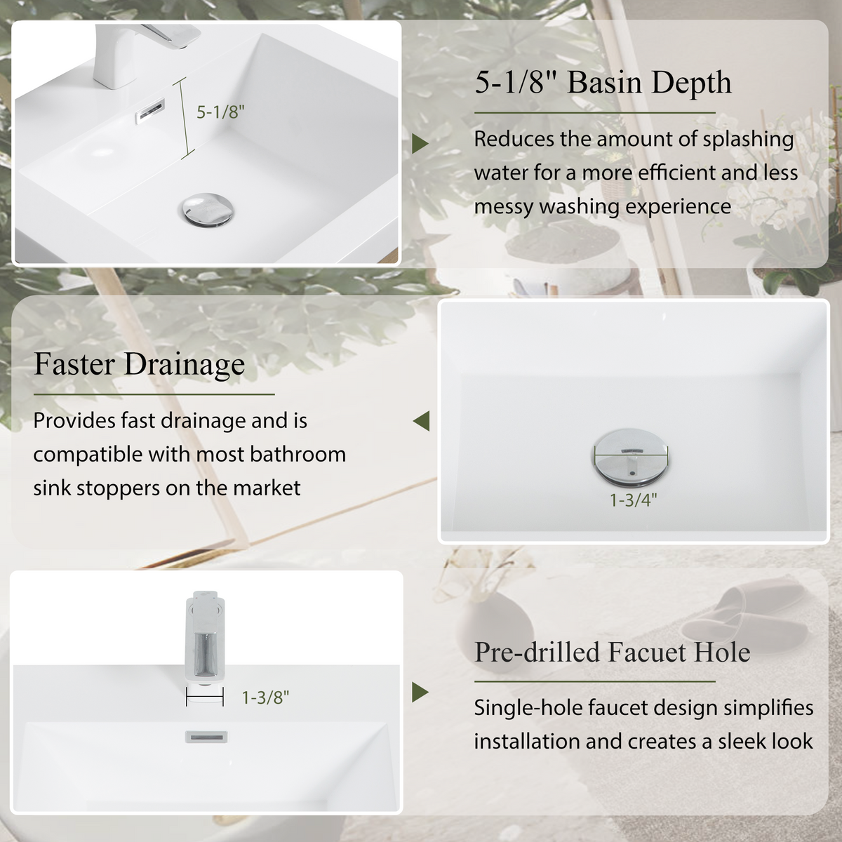 36" Aurelia - Floating Bathroom Vanity, Natural Oak V15-36NO