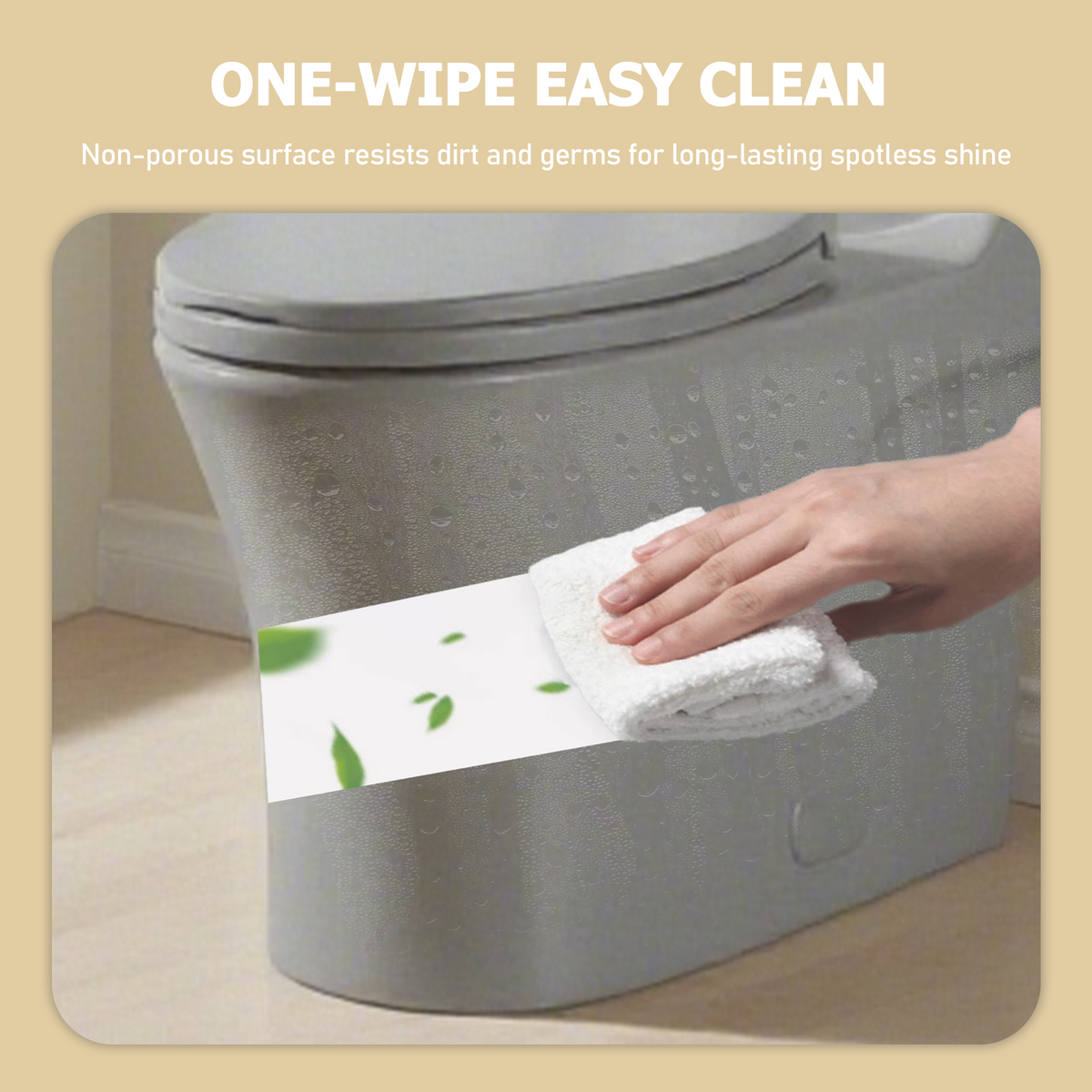 One-Piece Toilet, Dual Flush 1.1/1.6 GPF, Light Grey T02-LG