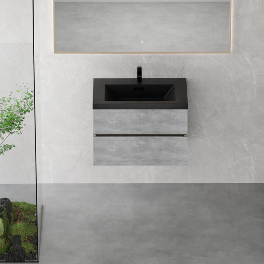 30" Edi - Modern Wall-mounted Bathroom Vanity V12-30GR