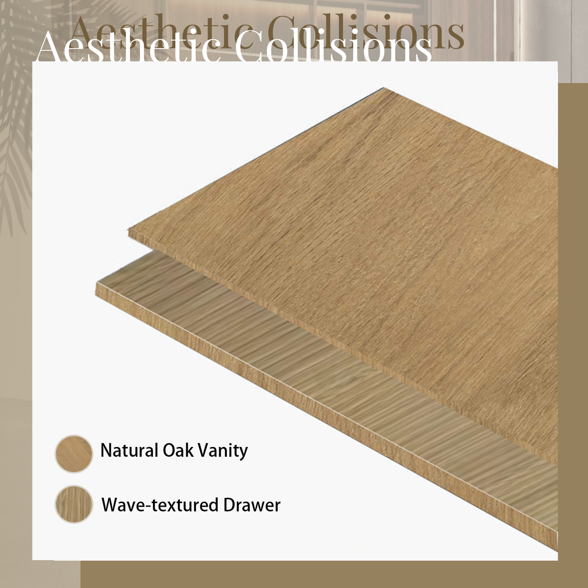 30" Liner - Floating Bathroom Vanity, Natural Oak V16-30NOW