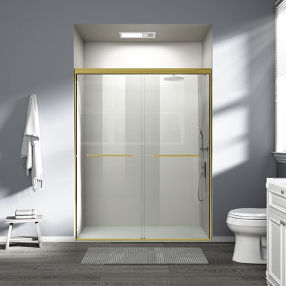 56" - 60" W x 72" H Semi-Frameless Double Sliding Shower Door, D03-60