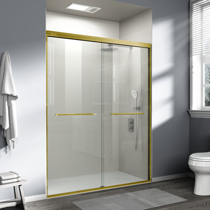 56" - 60" W x 72" H Semi-Frameless Double Sliding Shower Door, D03-60