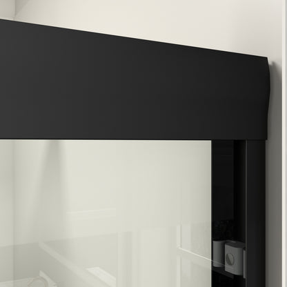 44" - 48" W x 72" H Semi-Frameless Double Sliding Shower Door, D03-48