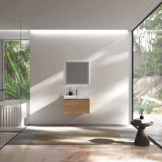 24" Liner - Floating Bathroom Vanity, Natural Oak V16-24NOW