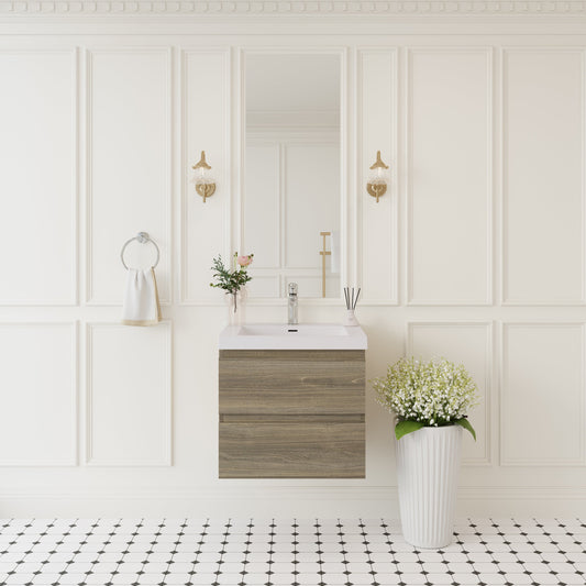 24" Angela - Floating Bathroom Vanity Ash Grey