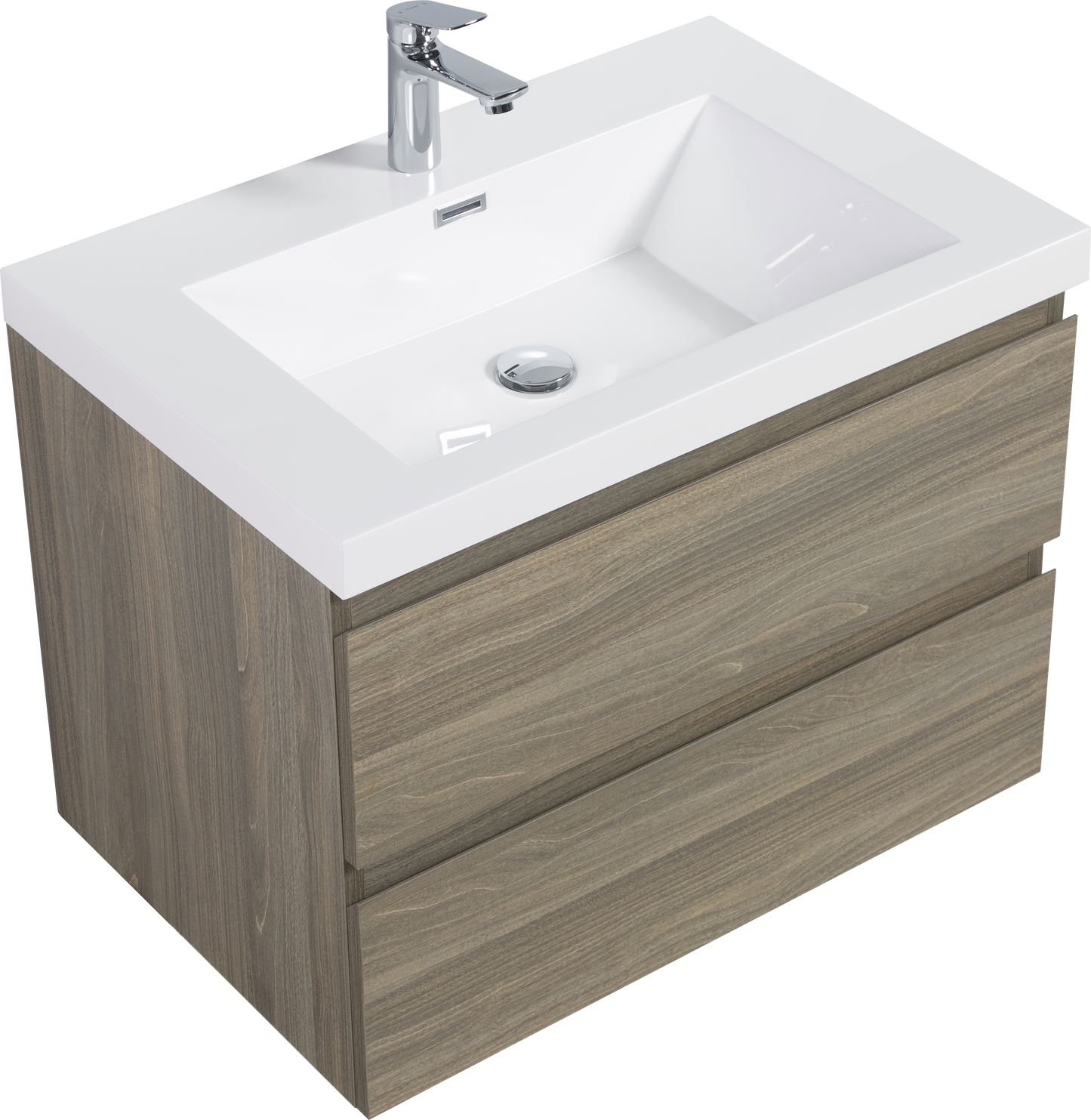 30" Angela - Floating Bathroom Vanity Ash Grey V11-30AG