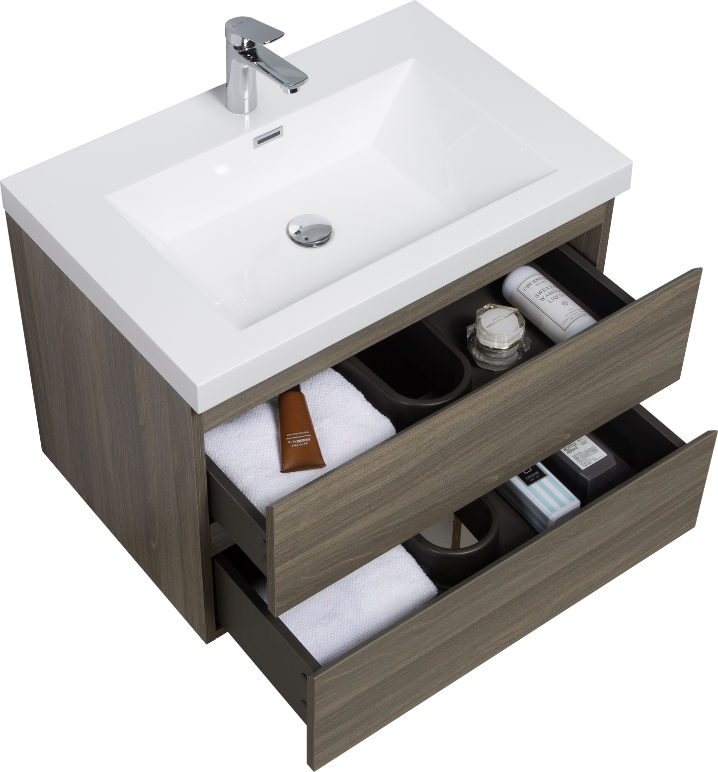 30" Angela - Floating Bathroom Vanity Ash Grey V11-30AG