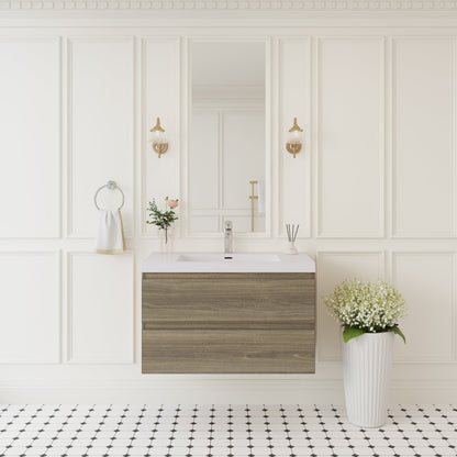 36" Angela - Floating Bathroom Vanity Ash Grey V11-36AG