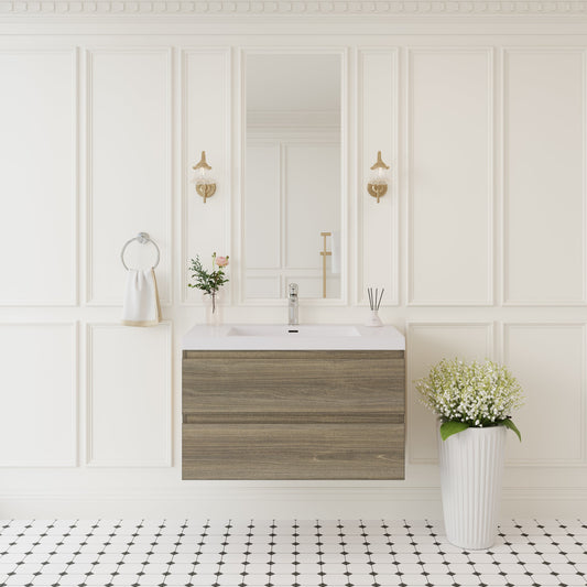 36" Angela - Floating Bathroom Vanity Ash Grey V11-36AG