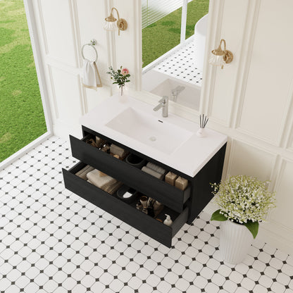 42" Angela - Floating Bathroom Vanity Espresso Wood V11-42EW