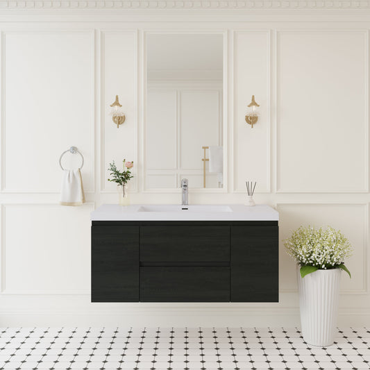 48" Angela - Floating Bathroom Vanity Espresso Wood V11-48EW