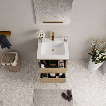 24" Aurelia - Floating Bathroom Vanity, Natural Oak V15-24NO
