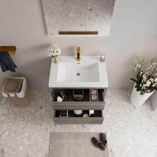 30" Aurelia - Floating Bathroom Vanity, Ash Grey V15-30AG