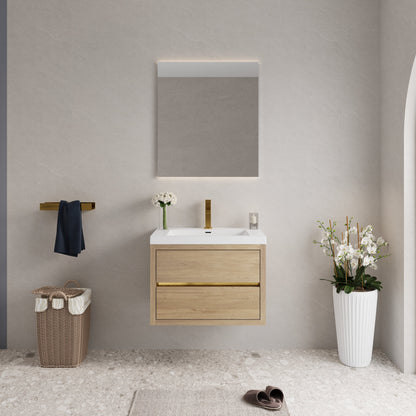 30" Aurelia - Floating Bathroom Vanity, Natural Oak V15-30NO