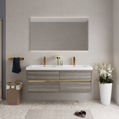 60" Aurelia - Floating Bathroom Vanity, Ash Grey V15-60DAG