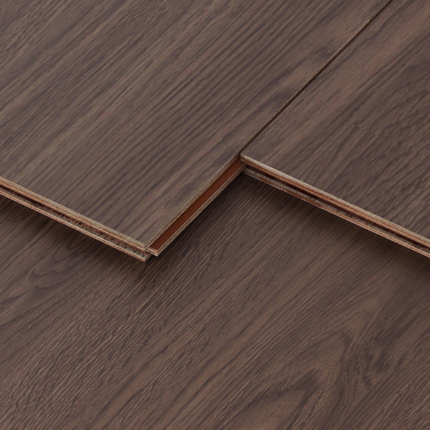 9/16" T x 7-1/2" W Multilayer Engineered Flooring T&G (19.63 Sq. Ft.), Amber Walnut F01-AW
