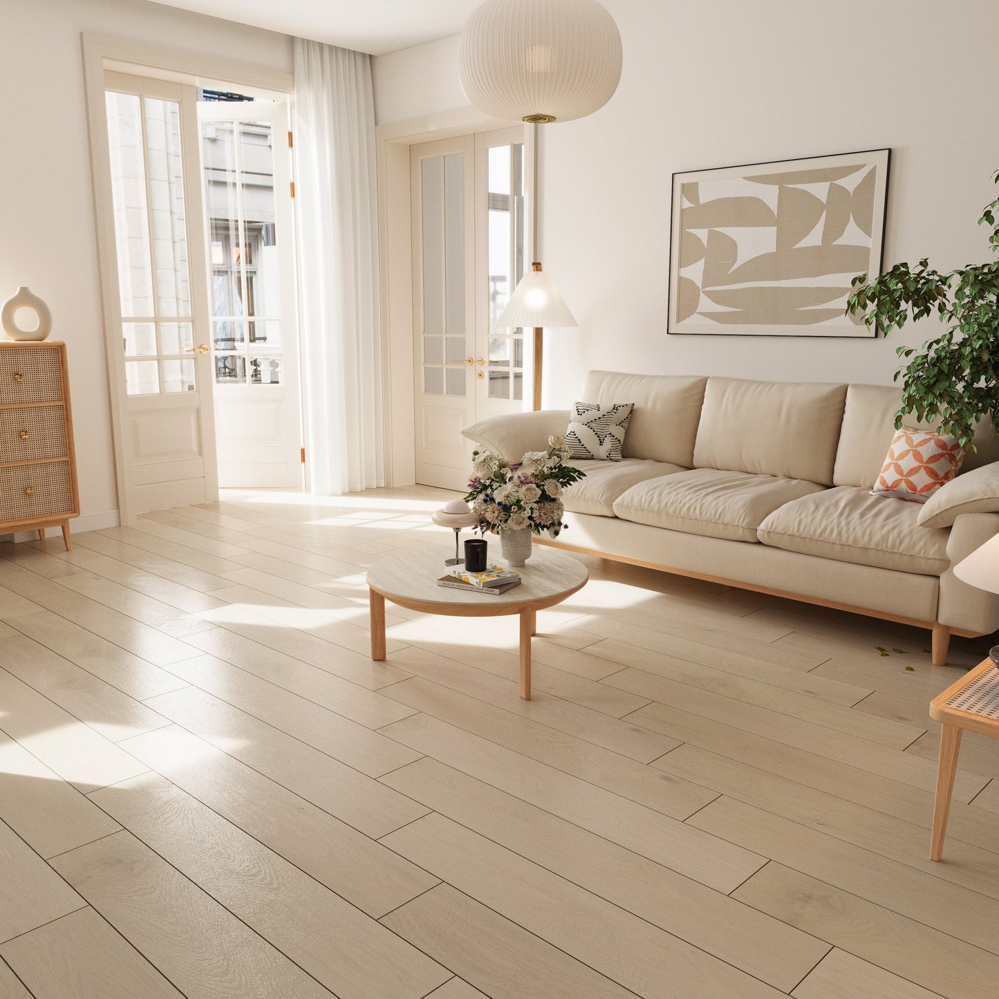 9/16" T x 7-1/2" W Multilayer Engineered Flooring T&G (19.63 Sq. Ft.), Pearl F01-PR