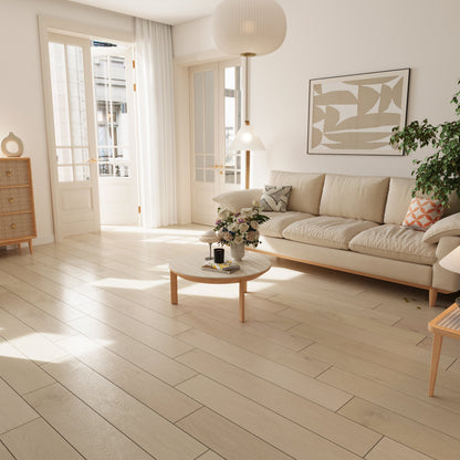 9/16" T x 7-1/2" W Multilayer Engineered Flooring T&G (19.63 Sq. Ft.), Pearl F01-PR