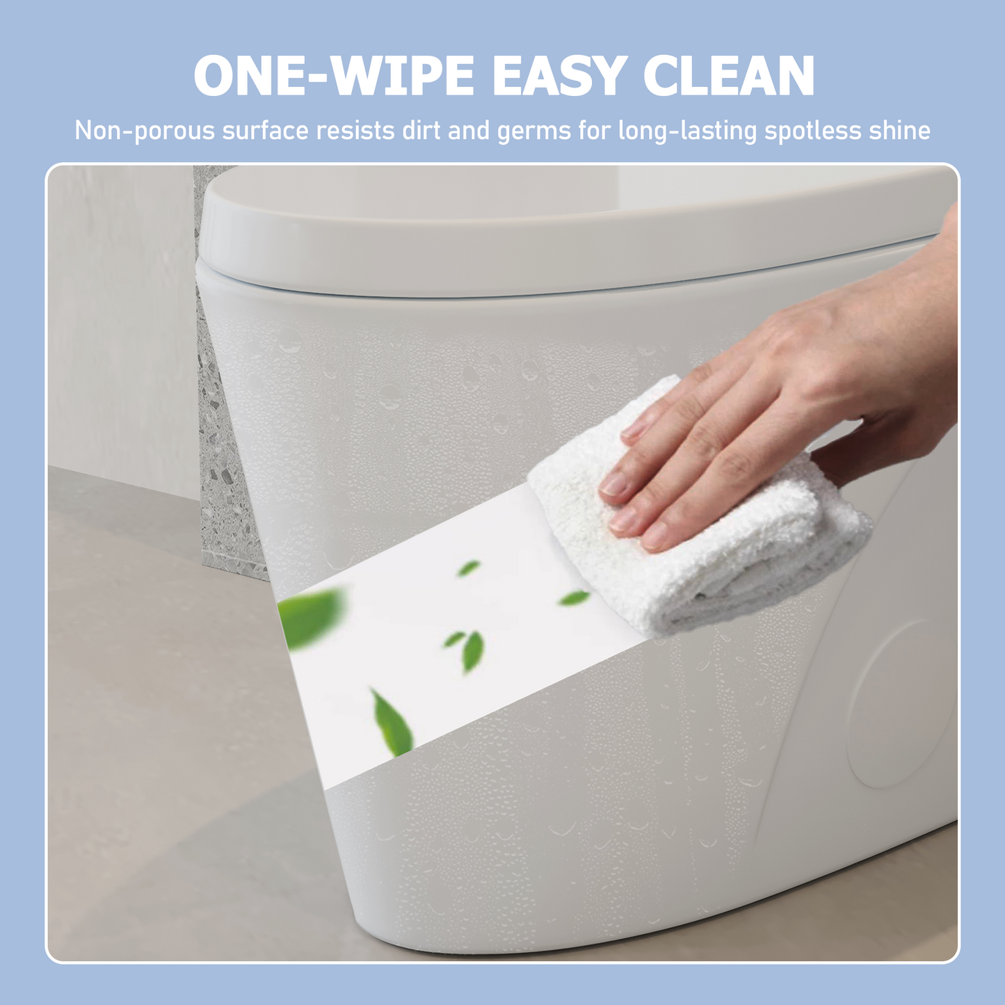 One-Piece Toilet, Dual Flush 1.1/1.6 GPF, Glossy White T01-GW