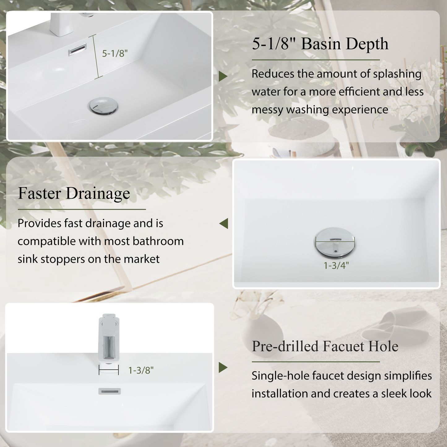60" Aurelia - Freestanding Bathroom Vanity, Glossy White V14-60DGW