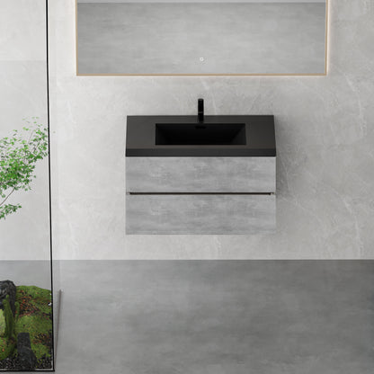 36" Edi - Modern Wall-mounted Bathroom Vanity V12-36GR