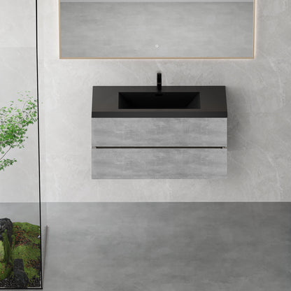 42" Edi - Modern Wall-mounted Bathroom Vanity V12-42GR
