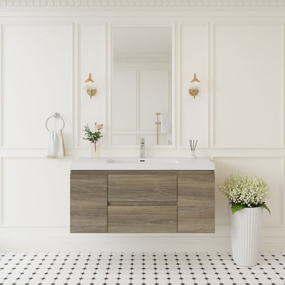 48" Angela - Floating Bathroom Vanity Ash Grey V11-48AG