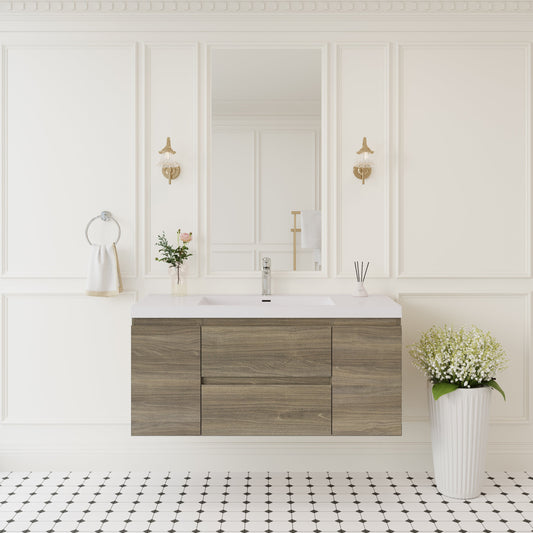 48" Angela - Floating Bathroom Vanity Ash Grey V11-48AG