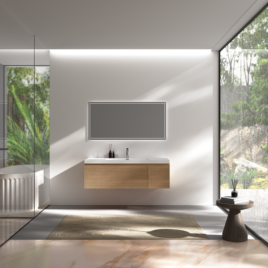 48" Liner - Floating Bathroom Vanity, Natural Oak V16-48NOW