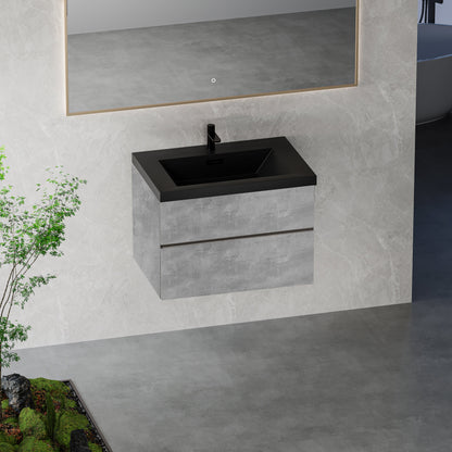 30" Edi - Modern Wall-mounted Bathroom Vanity V12-30GR
