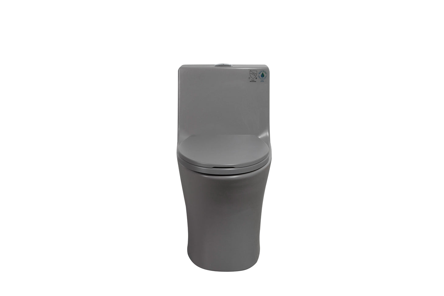 One-Piece Toilet, Dual Flush 1.1/1.6 GPF, Light Grey T02-LG