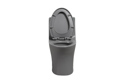 One-Piece Toilet, Dual Flush 1.1/1.6 GPF, Light Grey T02-LG