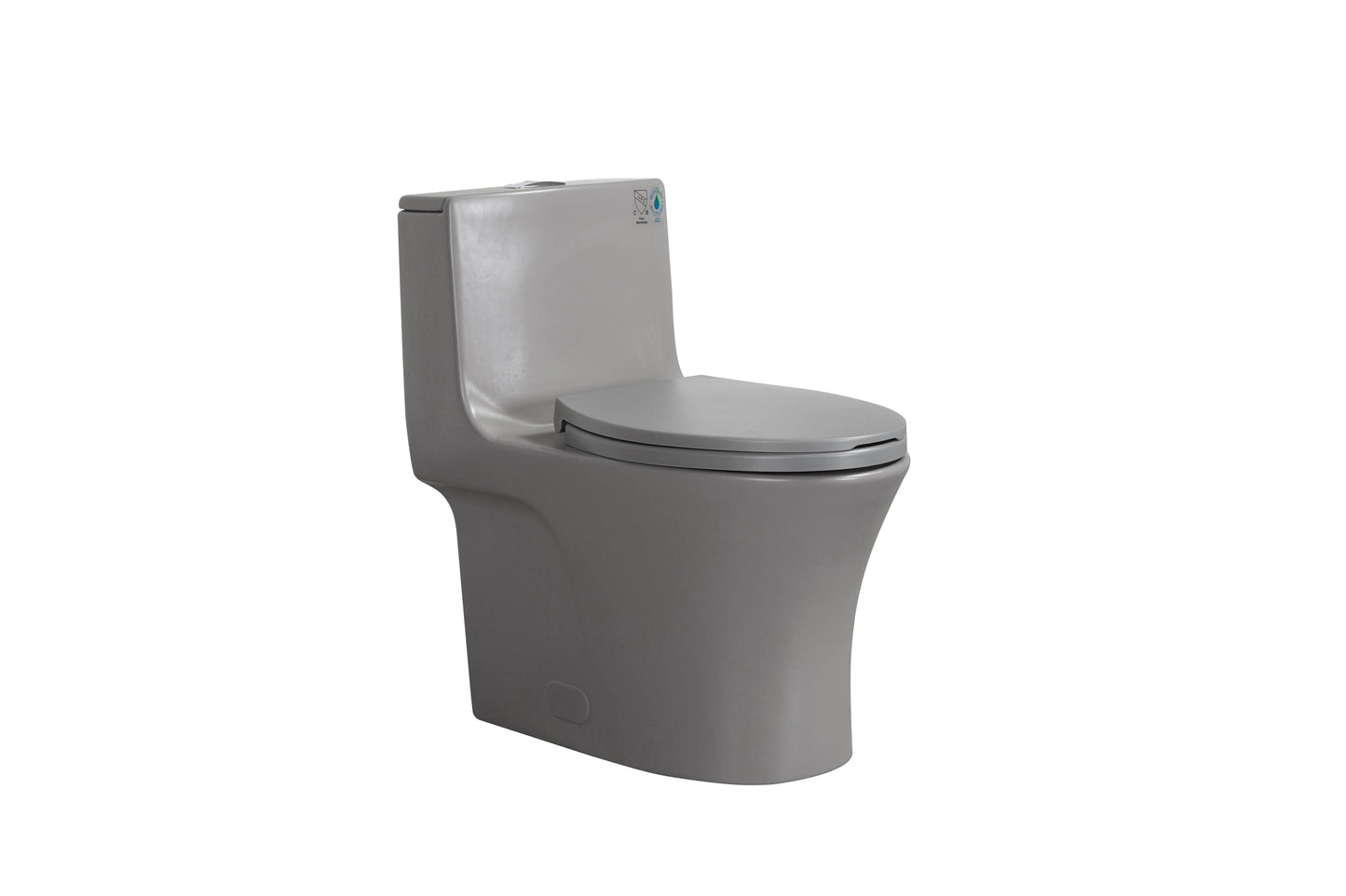 One-Piece Toilet, Dual Flush 1.1/1.6 GPF, Light Grey T02-LG