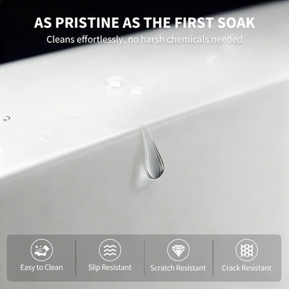 69" Freestanding Stone Resin Deep Soaking Bathtub S03-69