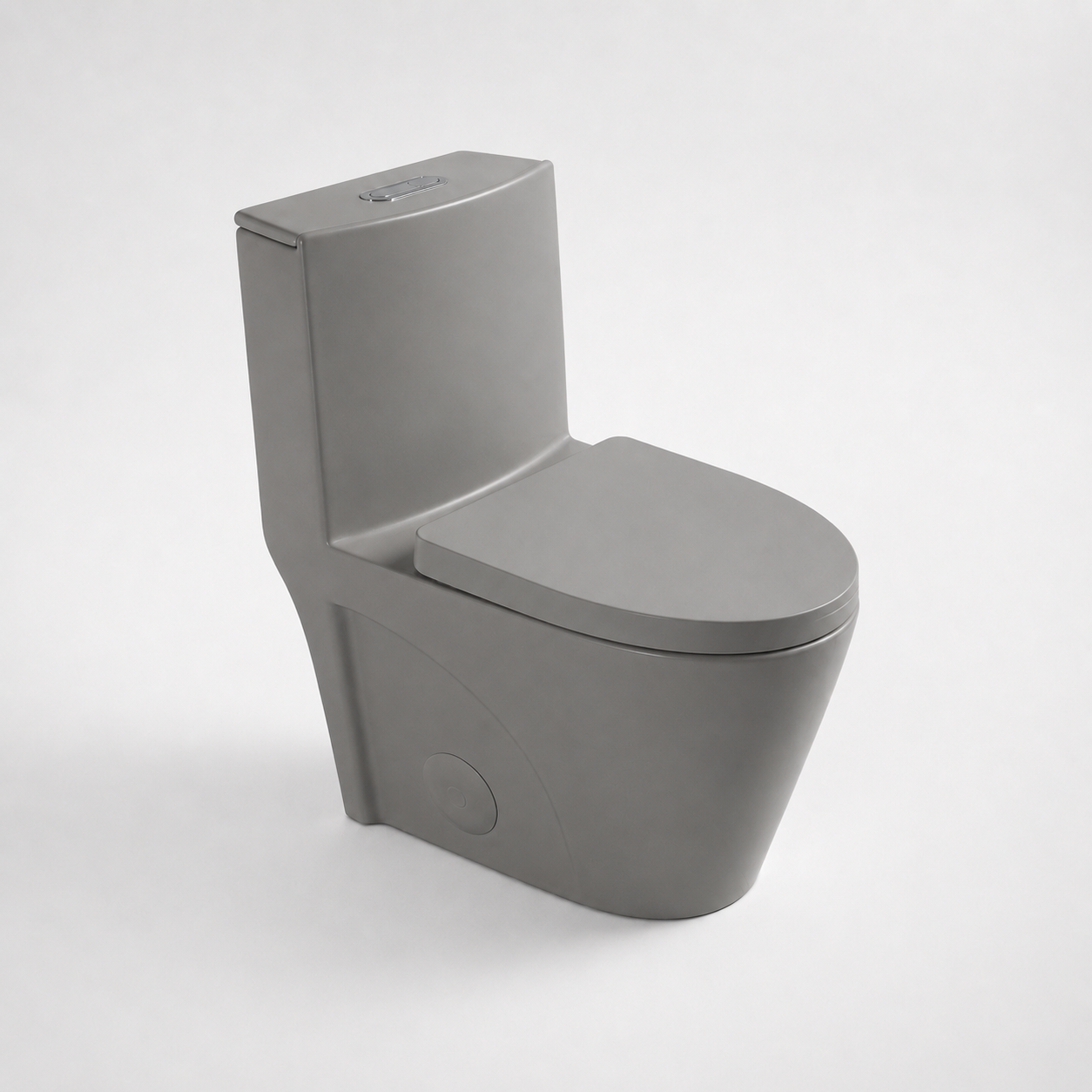 One-Piece Toilet, Dual Flush 1.1/1.6 GPF, Light  Grey T01-LG