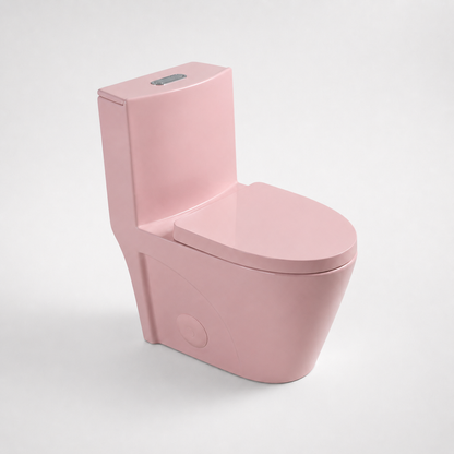 One-Piece Toilet, Dual Flush 1.1/1.6 GPF, Pink Rose T01-RS