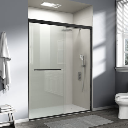 56" - 60" W x 72" H Semi-Frameless Double Sliding Shower Door, D03-60