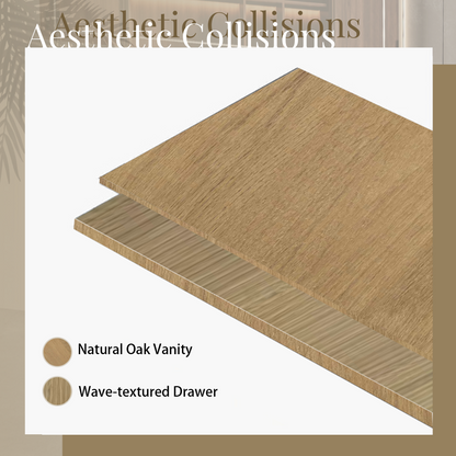 48" Liner - Floating Bathroom Vanity, Natural Oak V16-48NOW