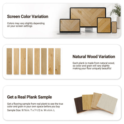 9/16" T x 7-1/2" W Multilayer Engineered Flooring T&G (19.63 Sq. Ft.), Nature Oak F01-NO