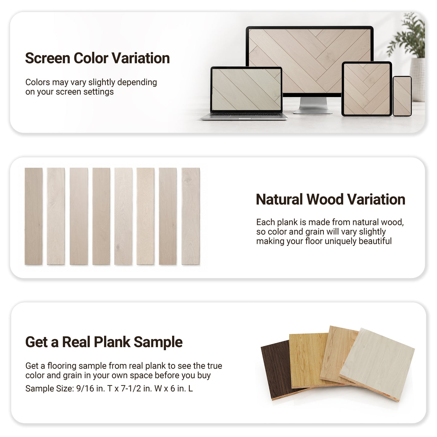 9/16" T x 7-1/2" W Multilayer Engineered Flooring T&G (19.63 Sq. Ft.), Pearl F01-PR