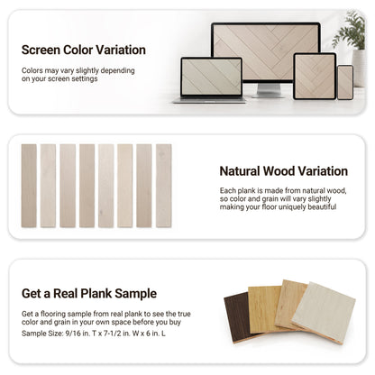 9/16" T x 7-1/2" W Multilayer Engineered Flooring T&G (19.63 Sq. Ft.), Pearl F01-PR