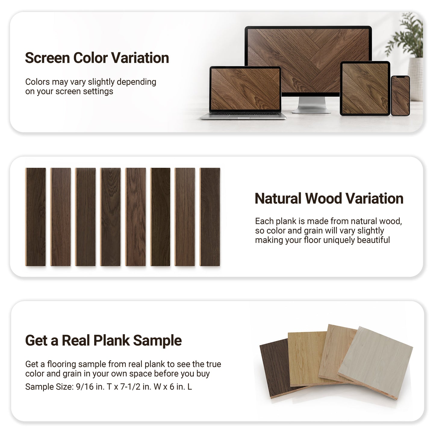 9/16" T x 7-1/2" W Multilayer Engineered Flooring T&G (19.63 Sq. Ft.), Amber Walnut F01-AW