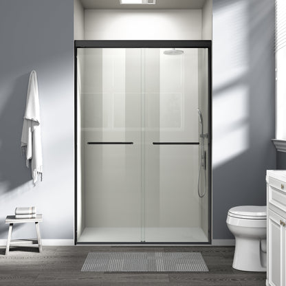 44" - 48" W x 72" H Semi-Frameless Double Sliding Shower Door, D03-48