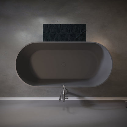 63" Freestanding Stone Resin Deep Soaking Bathtub S03-63