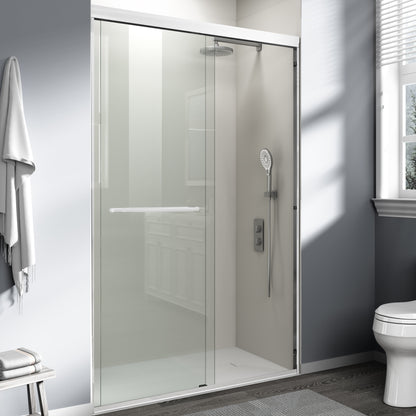 44" - 48" W x 72" H Semi-Frameless Double Sliding Shower Door, D03-48