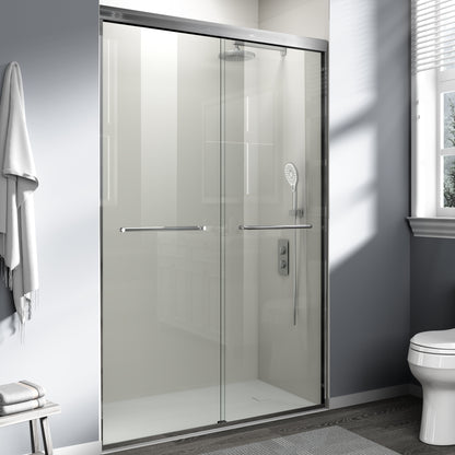 44" - 48" W x 72" H Semi-Frameless Double Sliding Shower Door, D03-48