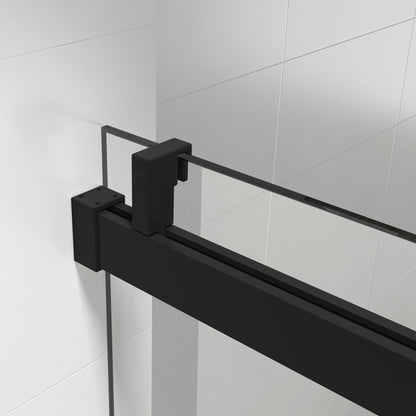 56" – 60" W x 76" H Frameless Soft-Close Single Sliding Shower Door, D01-60