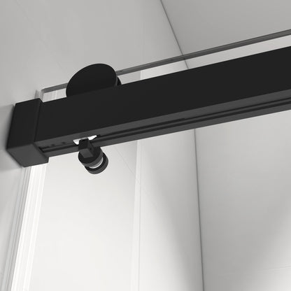 56" – 60" W x 76" H Frameless Soft-Close Single Sliding Shower Door, D01-60