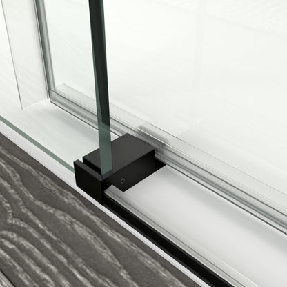 56" – 60" W x 76" H Frameless Soft-Close Single Sliding Shower Door, D01-60