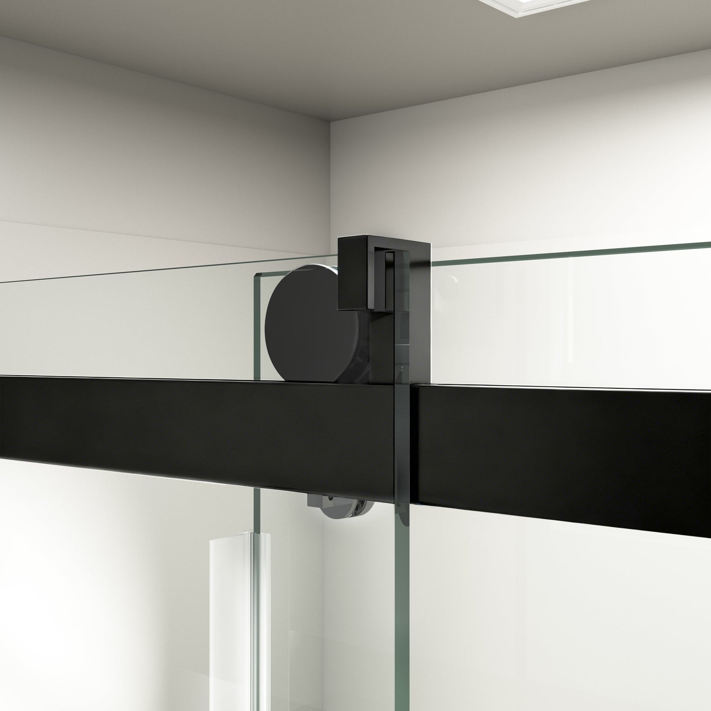 56" – 60" W x 76" H Frameless Soft-Close Single Sliding Shower Door, D01-60